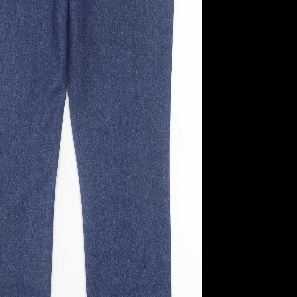 ANNE WEYBURN Womens Blue  Cotton Straight Jeans Size 16 L30 in Regular Button