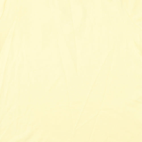 Isle Essentials  Womens Yellow  Cotton Basic T-Shirt Size M V-Neck