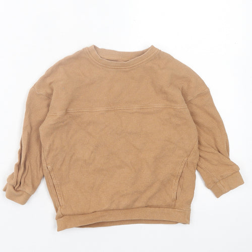George Boys Brown  Cotton Pullover Sweatshirt Size 3-4 Years  Pullover