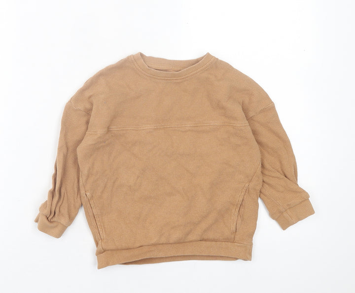 George Boys Brown  Cotton Pullover Sweatshirt Size 3-4 Years  Pullover