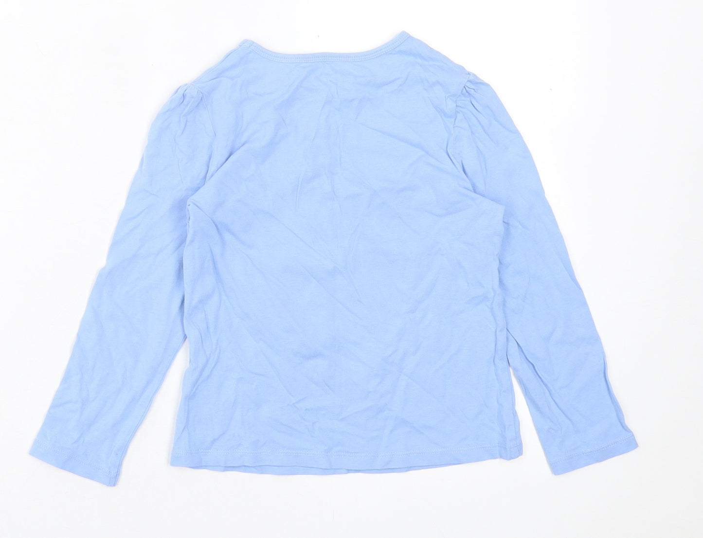 George Girls Blue  Cotton Basic Casual Size 5-6 Years Crew Neck Pullover