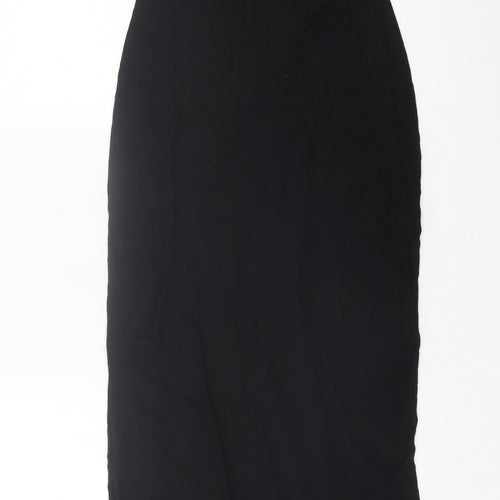 Love Womens Black  Viscose A-Line  Size M  Square Neck Pullover