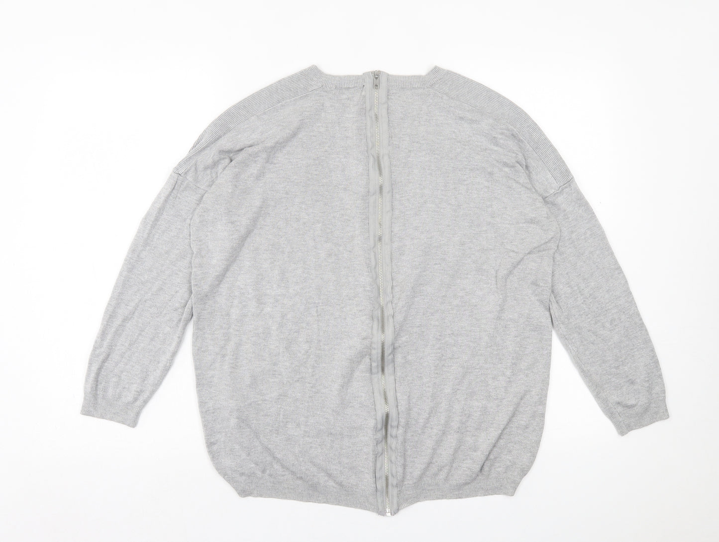 Atmosphere Womens Grey Crew Neck  Viscose Pullover Jumper Size 16