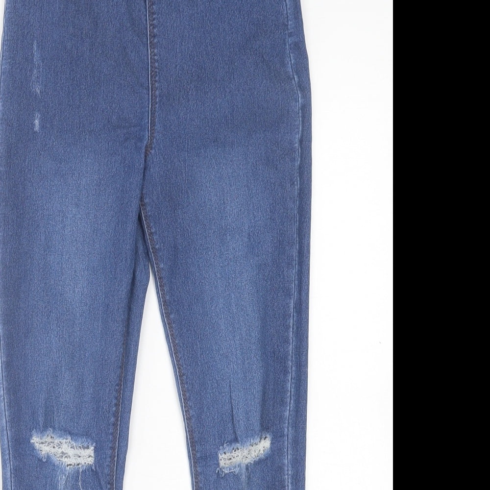 Matalan Girls Blue  Cotton Jegging Trousers Size 11 Years  Regular Pullover