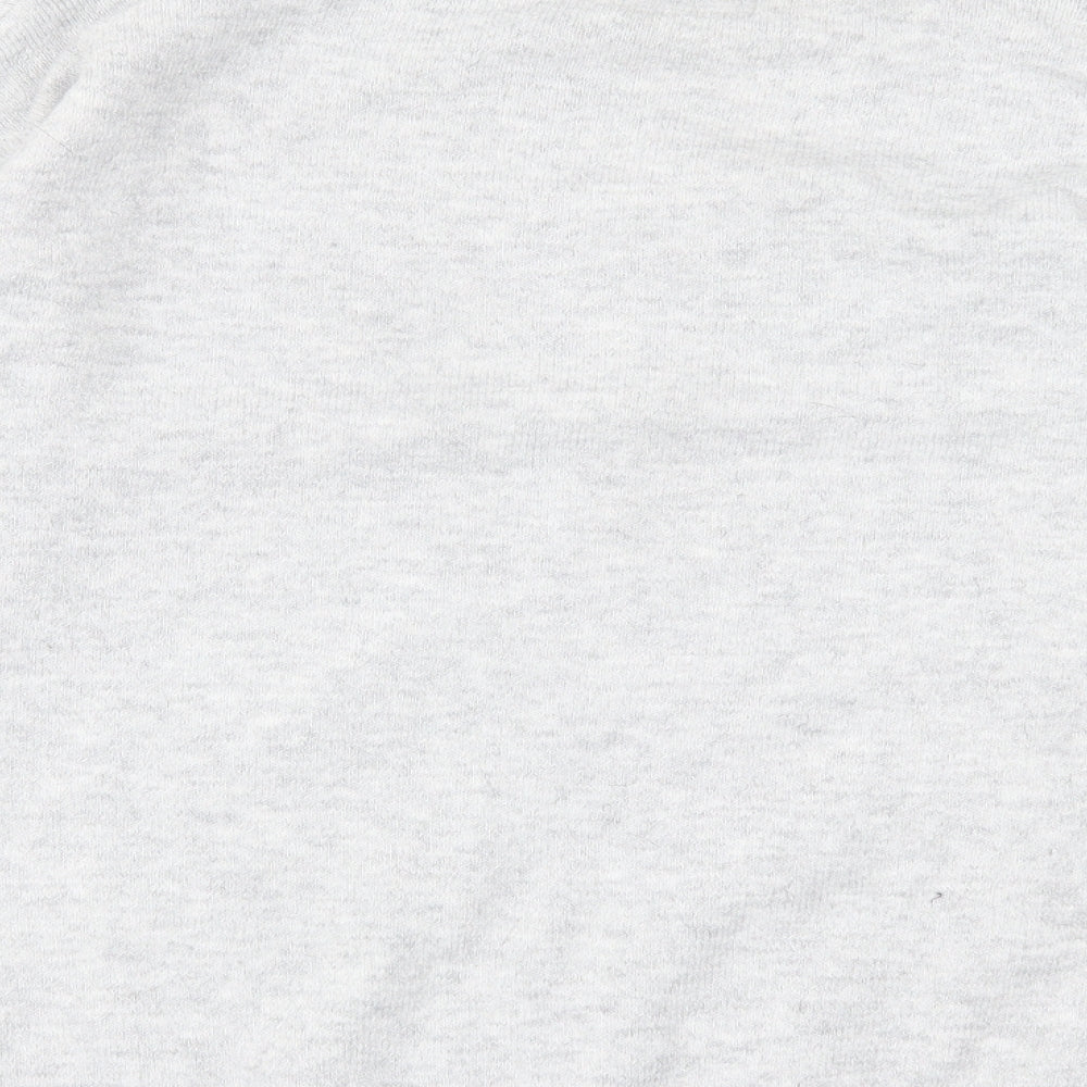 Papaya Womens Grey V-Neck  Polyester Pullover Jumper Size L