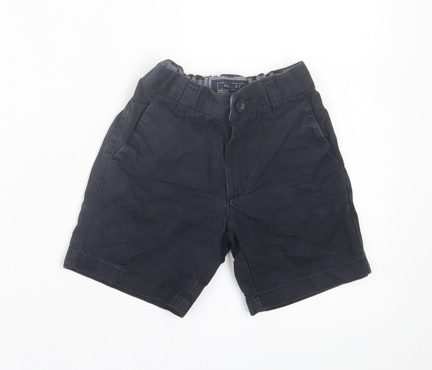NEXT Boys Black  Cotton Bermuda Shorts Size 5 Years  Regular Buckle