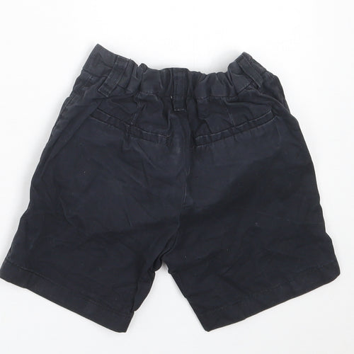 NEXT Boys Black  Cotton Bermuda Shorts Size 5 Years  Regular Buckle