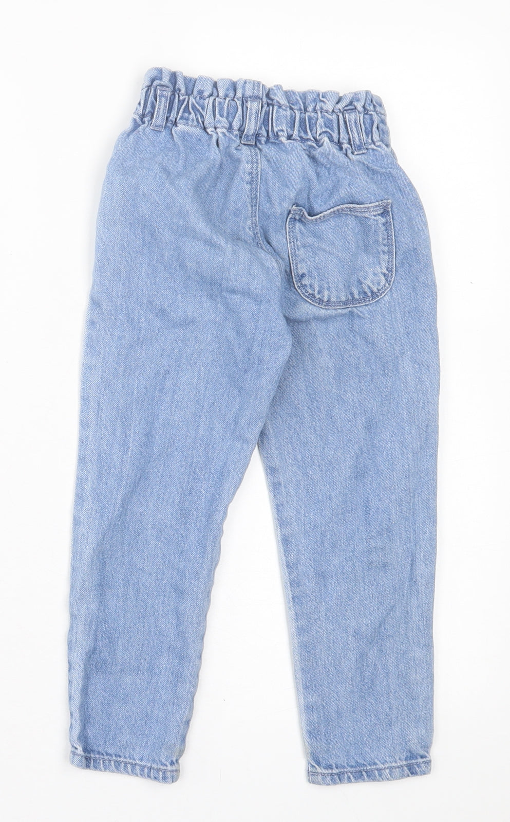 Zara Girls Blue  Cotton Straight Jeans Size 3-4 Years  Regular Button - Minnie Mouse