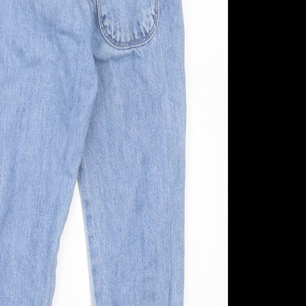 Zara Girls Blue  Cotton Straight Jeans Size 3-4 Years  Regular Button - Minnie Mouse