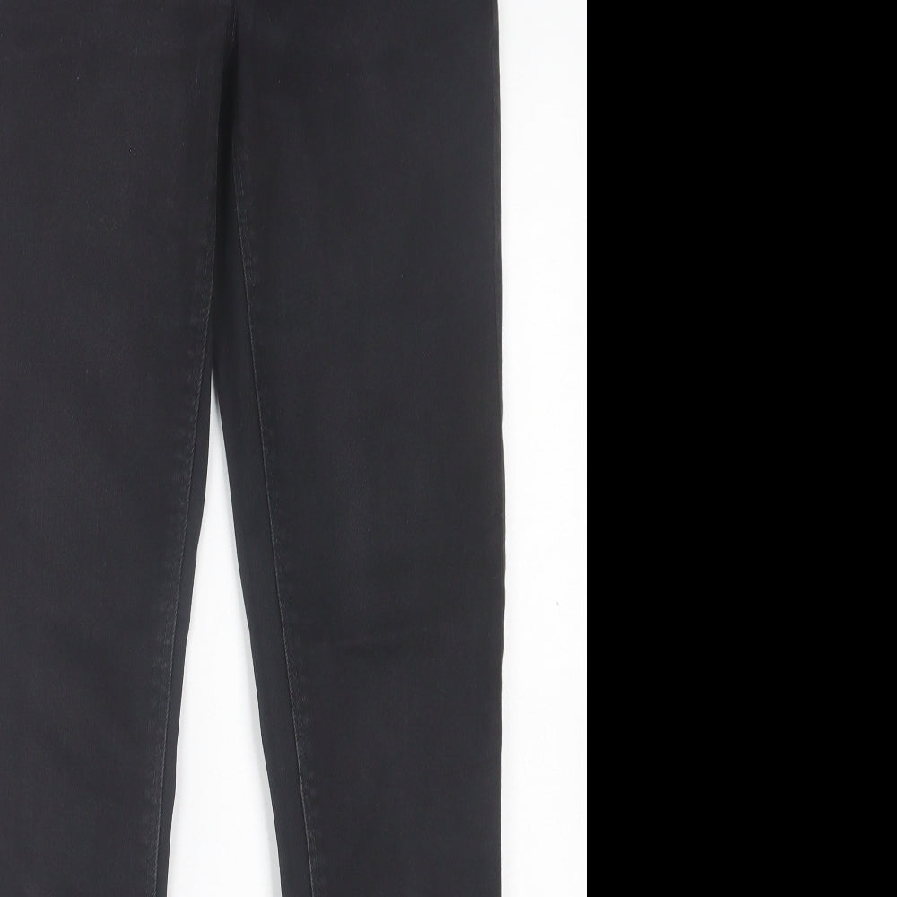 NEXT Womens Black  Cotton Skinny Jeans Size 10 L30 in Regular Button