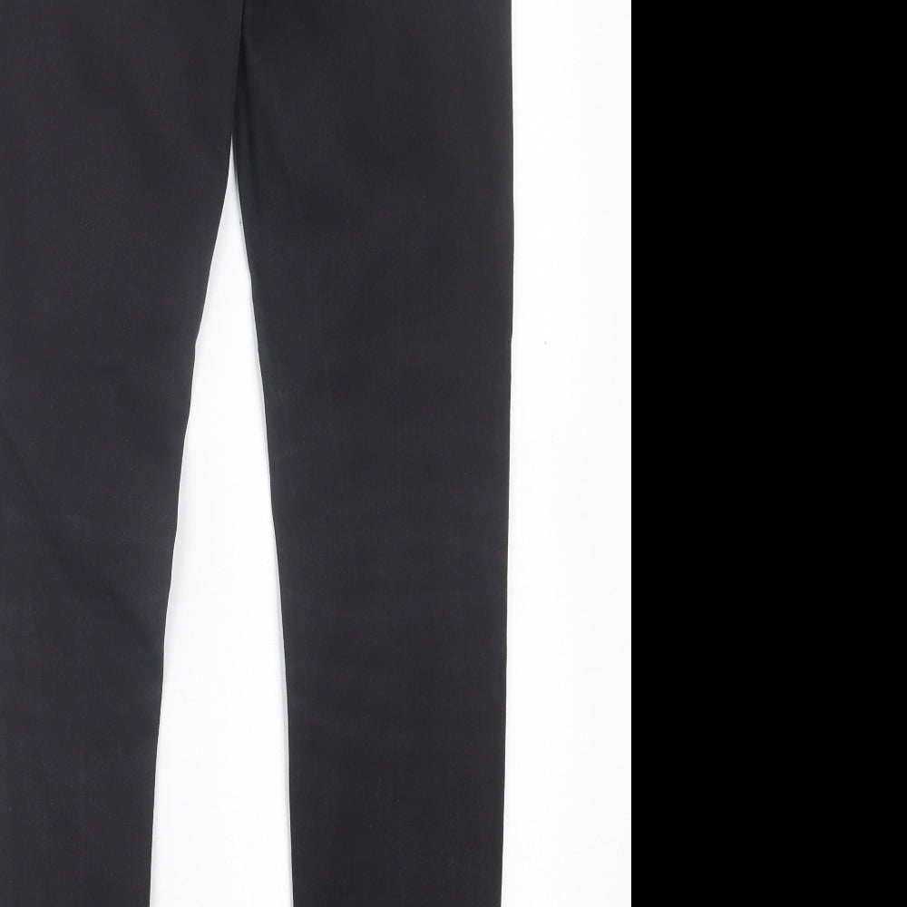 NEXT Womens Black  Cotton Skinny Jeans Size 10 L30 in Regular Button