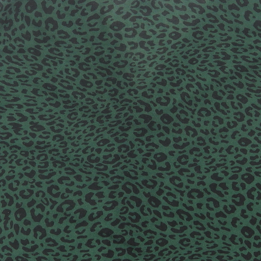New Look Womens Green V-Neck Animal Print Polyester Cardigan Jumper Size S