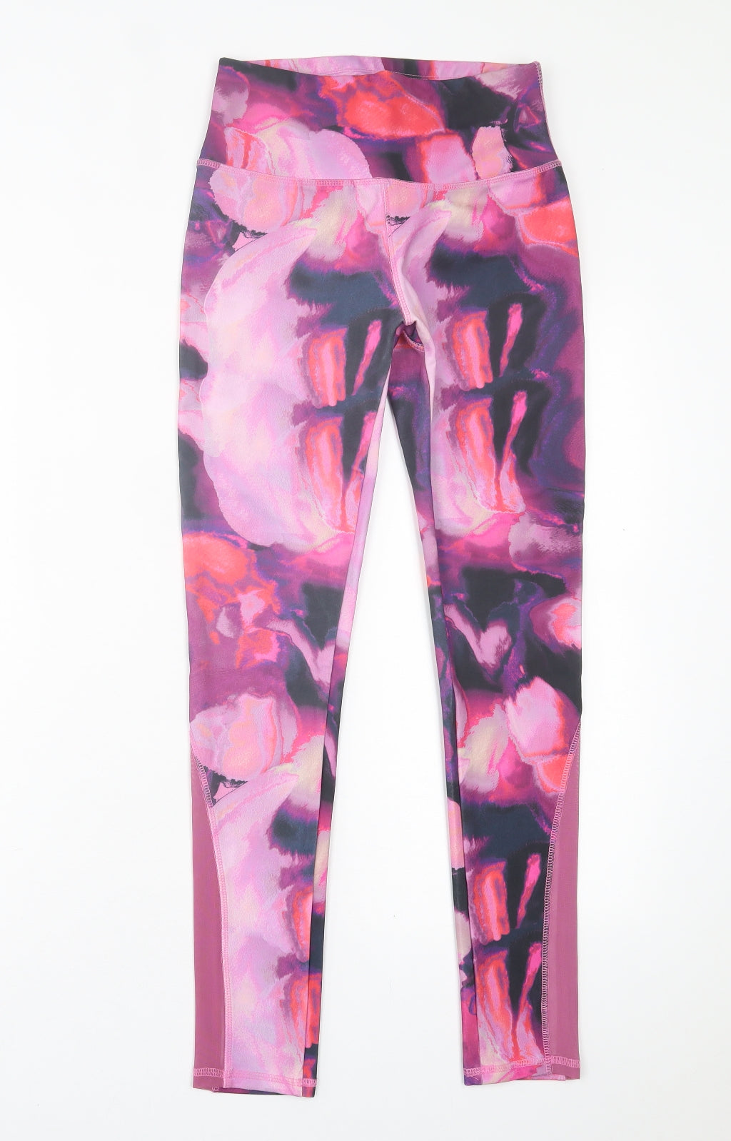 Primark Womens Pink Geometric Polyester Capri Leggings Size XS L28 in Regular Pullover