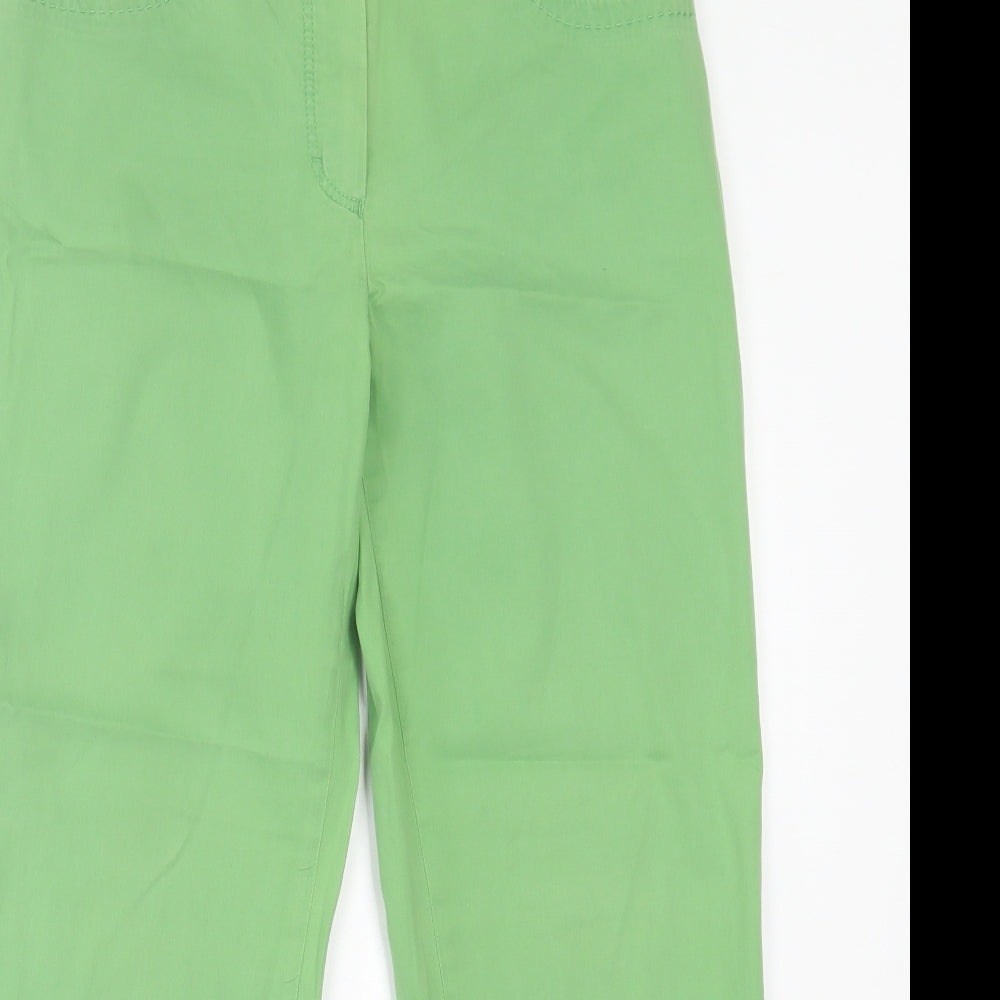 Basler Womens Green  Cotton Straight Jeans Size 12 L26 in Regular Button