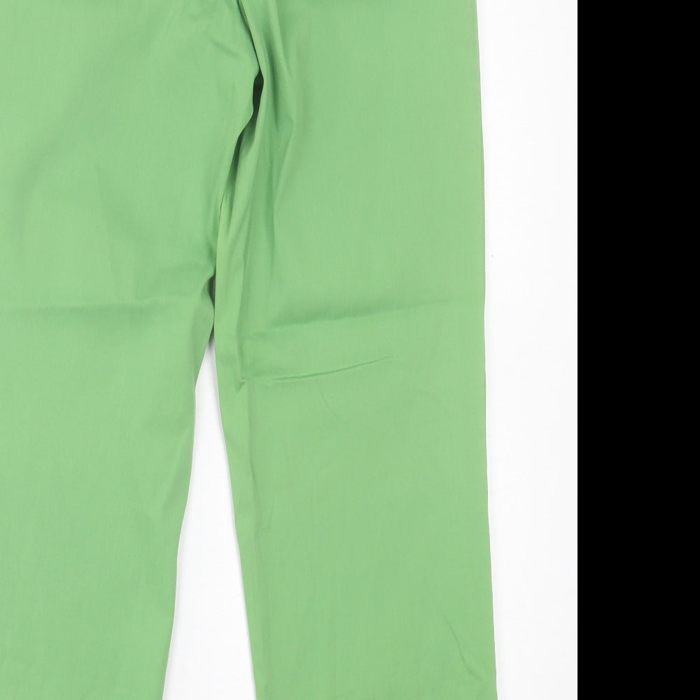 Basler Womens Green  Cotton Straight Jeans Size 12 L26 in Regular Button