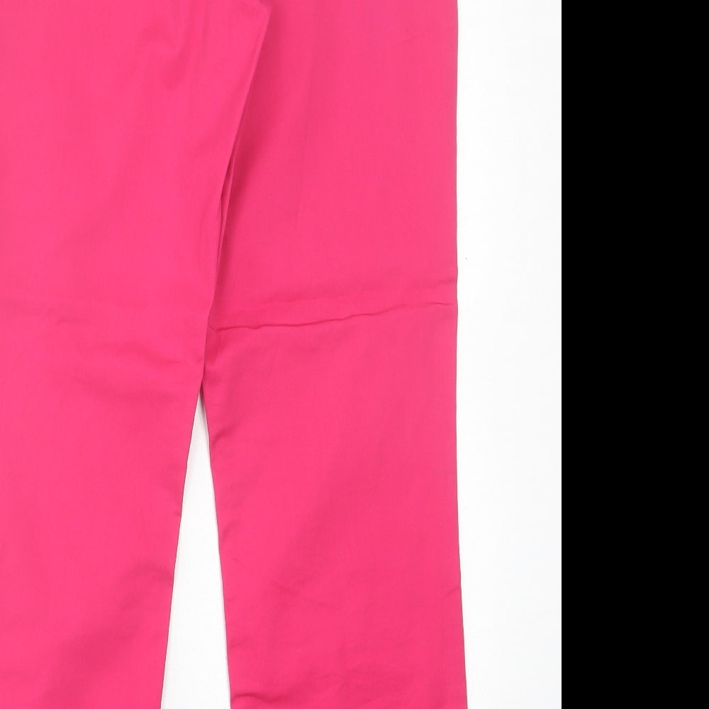 Robell Womens Pink  Cotton Straight Jeans Size 10 L27 in Regular Button