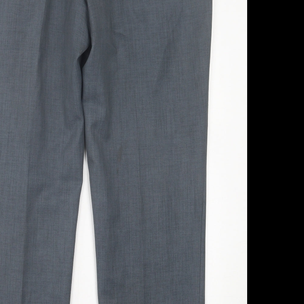 james pringle Mens Grey  Polyester Trousers  Size 40 in L29 in Regular Button