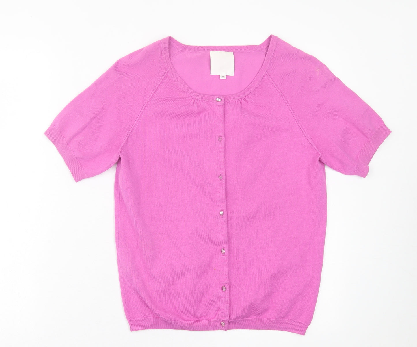 In Wear Womens Pink Crew Neck  Viscose Cardigan Jumper Size M