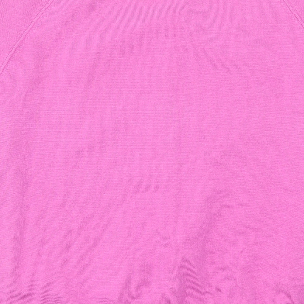 In Wear Womens Pink Crew Neck  Viscose Cardigan Jumper Size M
