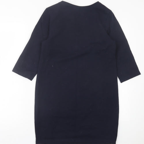 Free Still Womens Blue  Cotton A-Line  Size S  Crew Neck Pullover