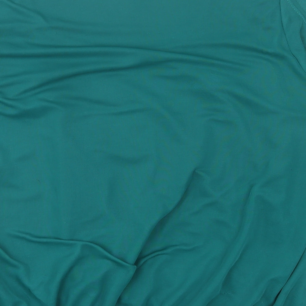 Dunnes Stores Womens Green  Polyester Basic Blouse Size 18 Square Neck