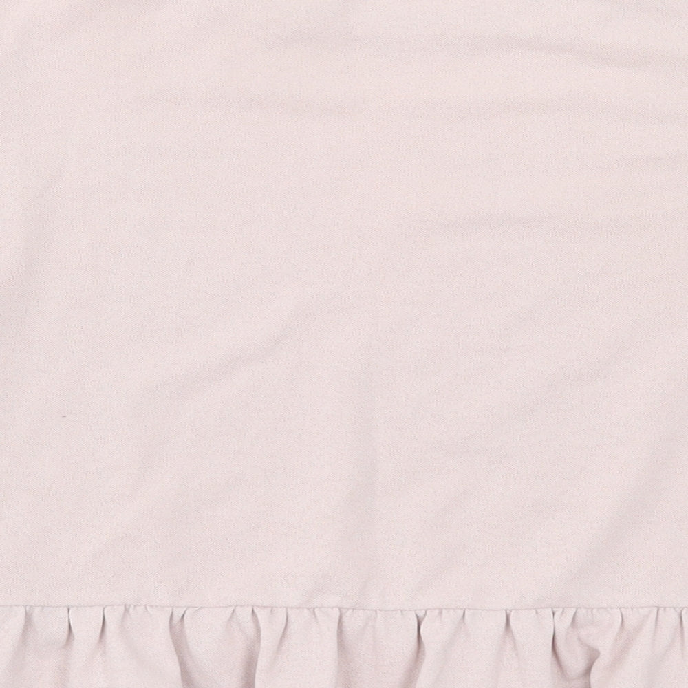 Pull&Bear Womens Pink  Polyester Basic T-Shirt Size M Crew Neck