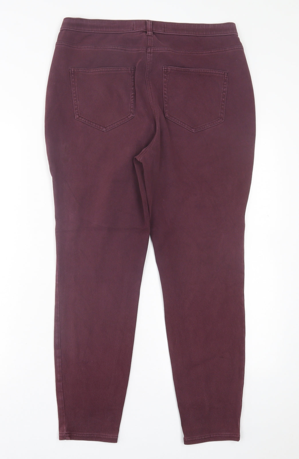 NEXT Womens Purple  Cotton Jegging Trousers Size 16 L26 in Regular
