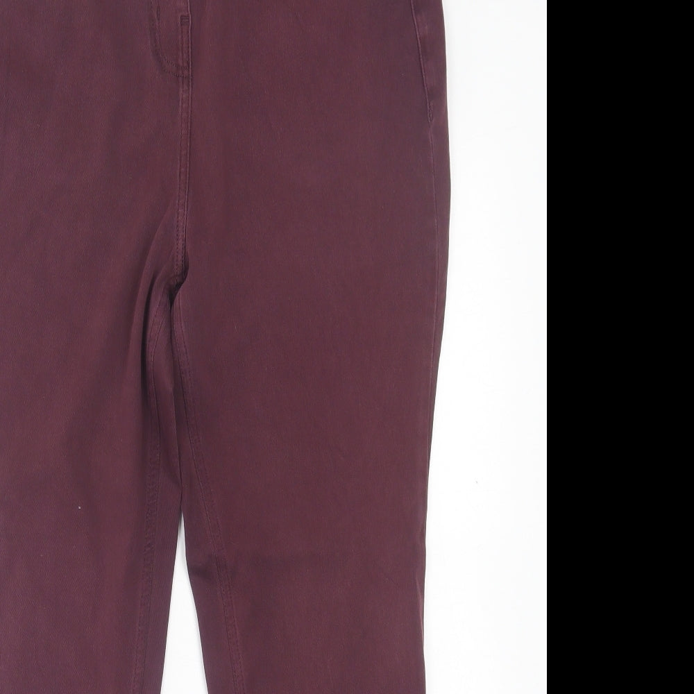 NEXT Womens Purple  Cotton Jegging Trousers Size 16 L26 in Regular