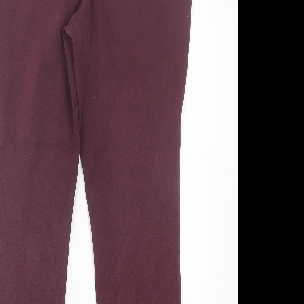 NEXT Womens Purple  Cotton Jegging Trousers Size 16 L26 in Regular