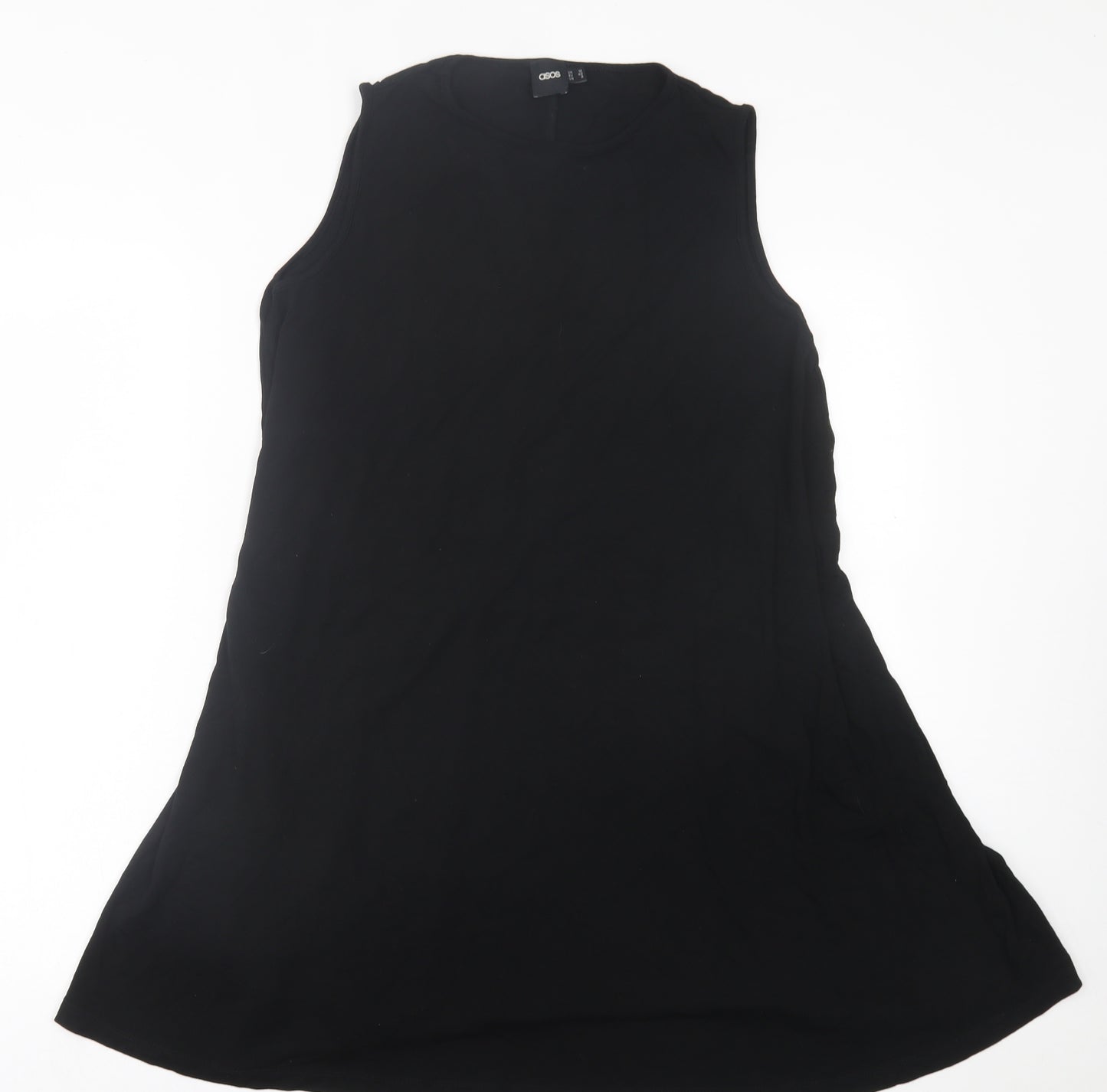 ASOS Womens Black  Viscose A-Line  Size 12  Crew Neck Pullover