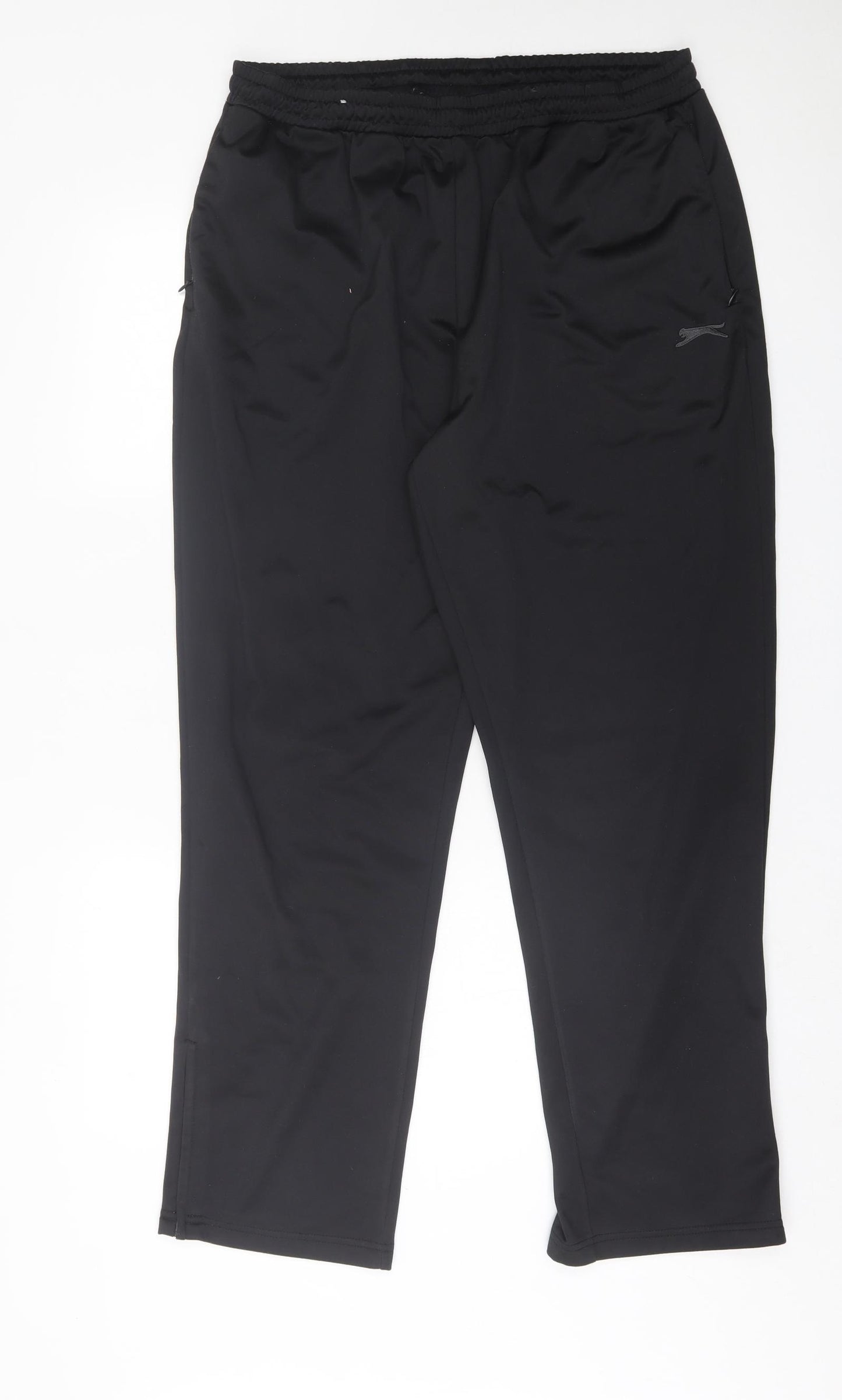 Slazenger Mens Black  Polyester Jogger Trousers Size 2XL L30 in Regular Tie
