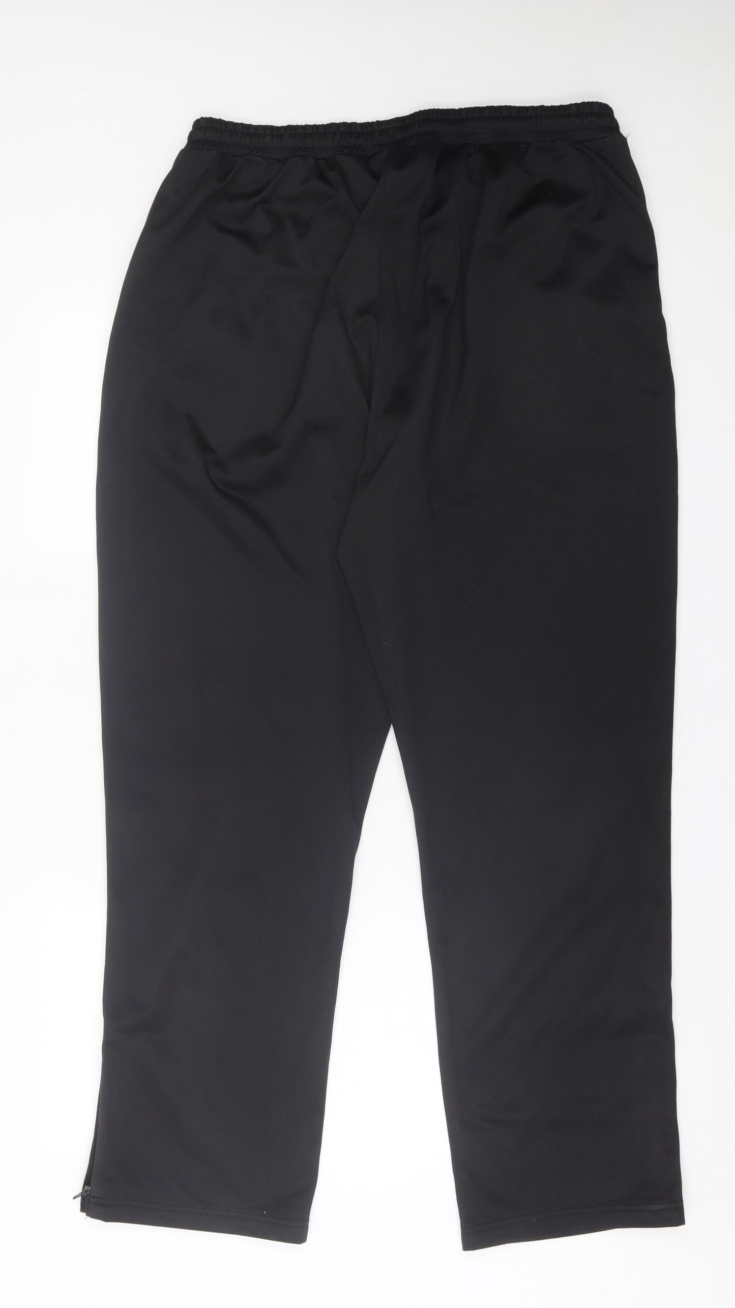 Slazenger Mens Black  Polyester Jogger Trousers Size 2XL L30 in Regular Tie