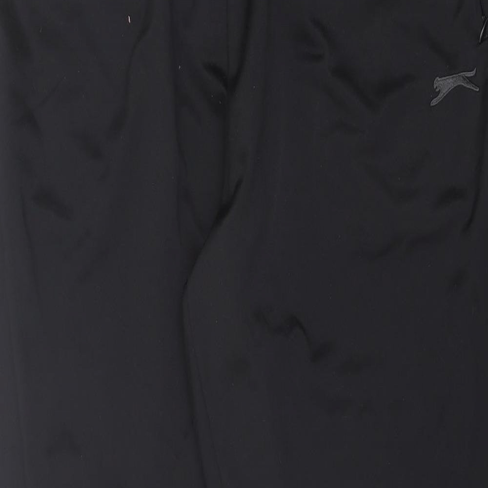Slazenger Mens Black  Polyester Jogger Trousers Size 2XL L30 in Regular Tie