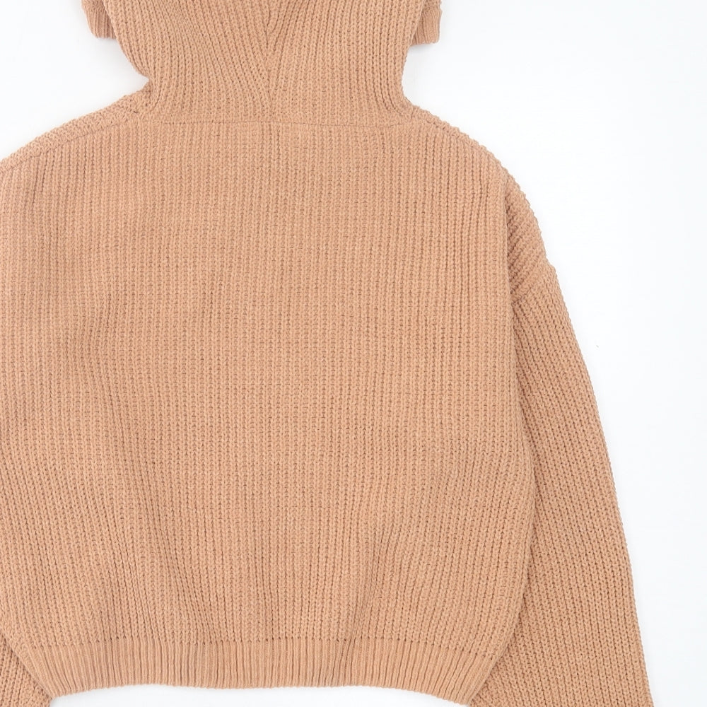 Matalan Girls Brown  Polyester Pullover Hoodie Size 13 Years  Pullover