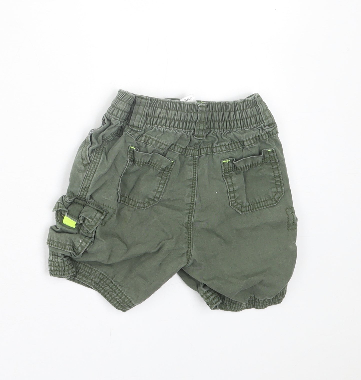 George Boys Green  Cotton Cargo Shorts Size 2 Years  Regular Tie