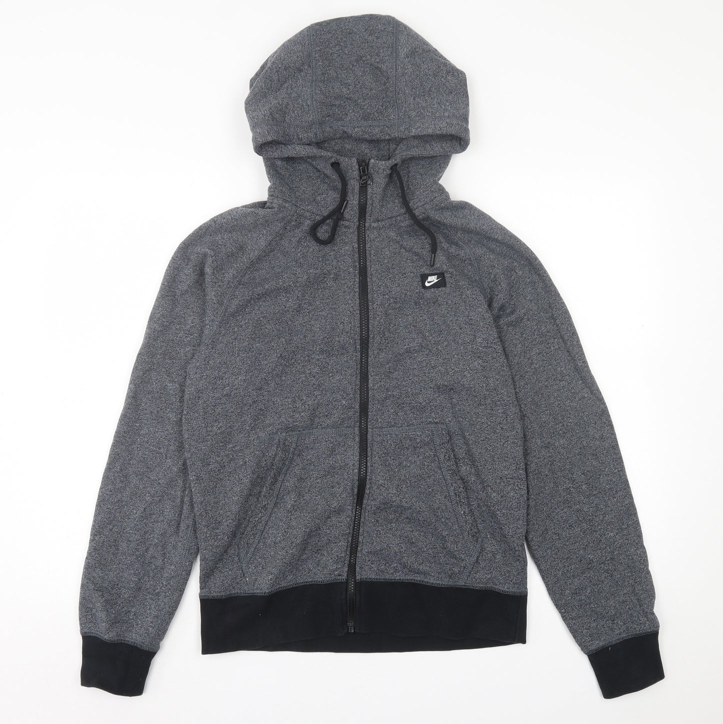 Nike Mens Grey  Cotton Full Zip Hoodie Size S