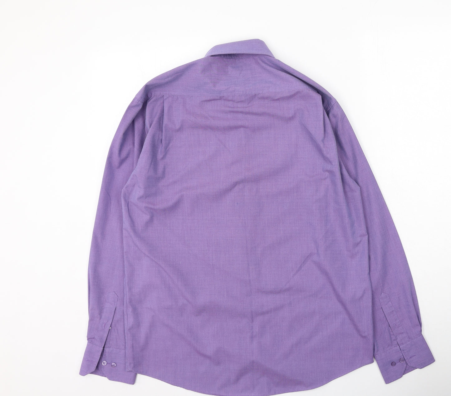 Burton Mens Purple  Polyester  Button-Up Size 38 Collared