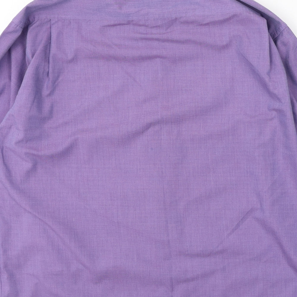 Burton Mens Purple  Polyester  Button-Up Size 38 Collared