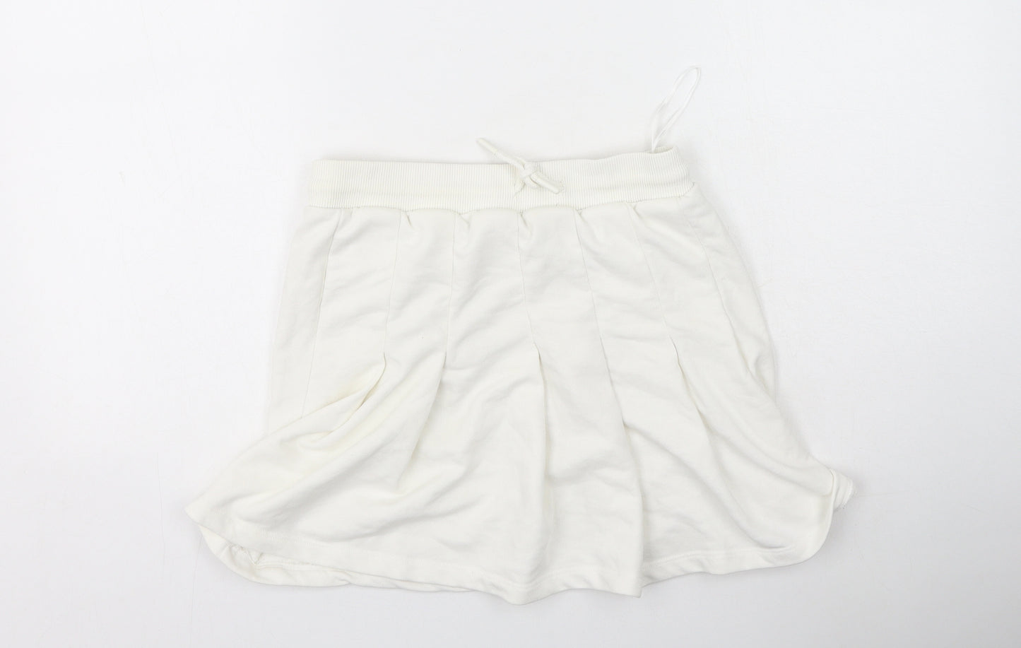 Primark Womens Ivory  Cotton Pleated Skirt Size XS