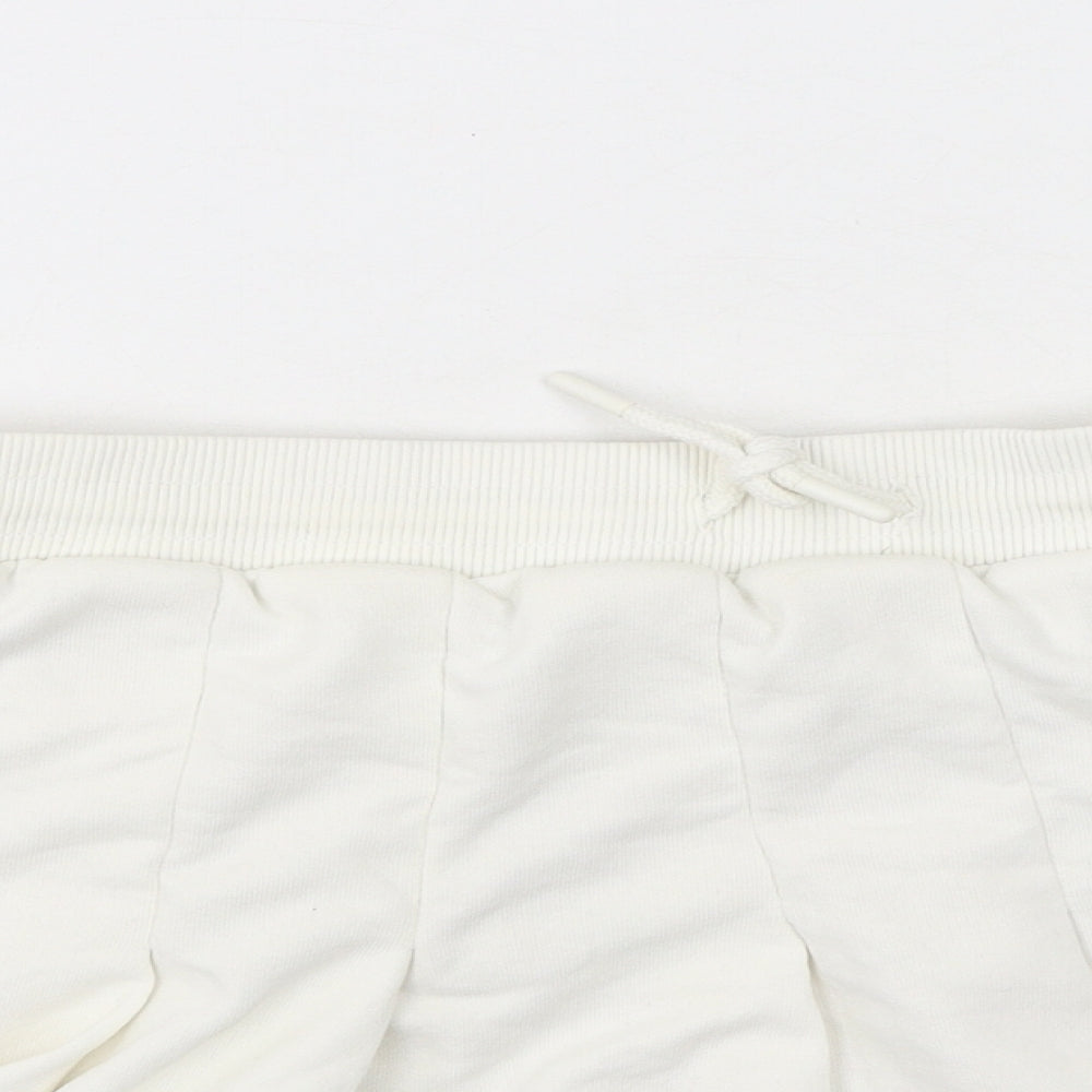 Primark Womens Ivory  Cotton Pleated Skirt Size XS