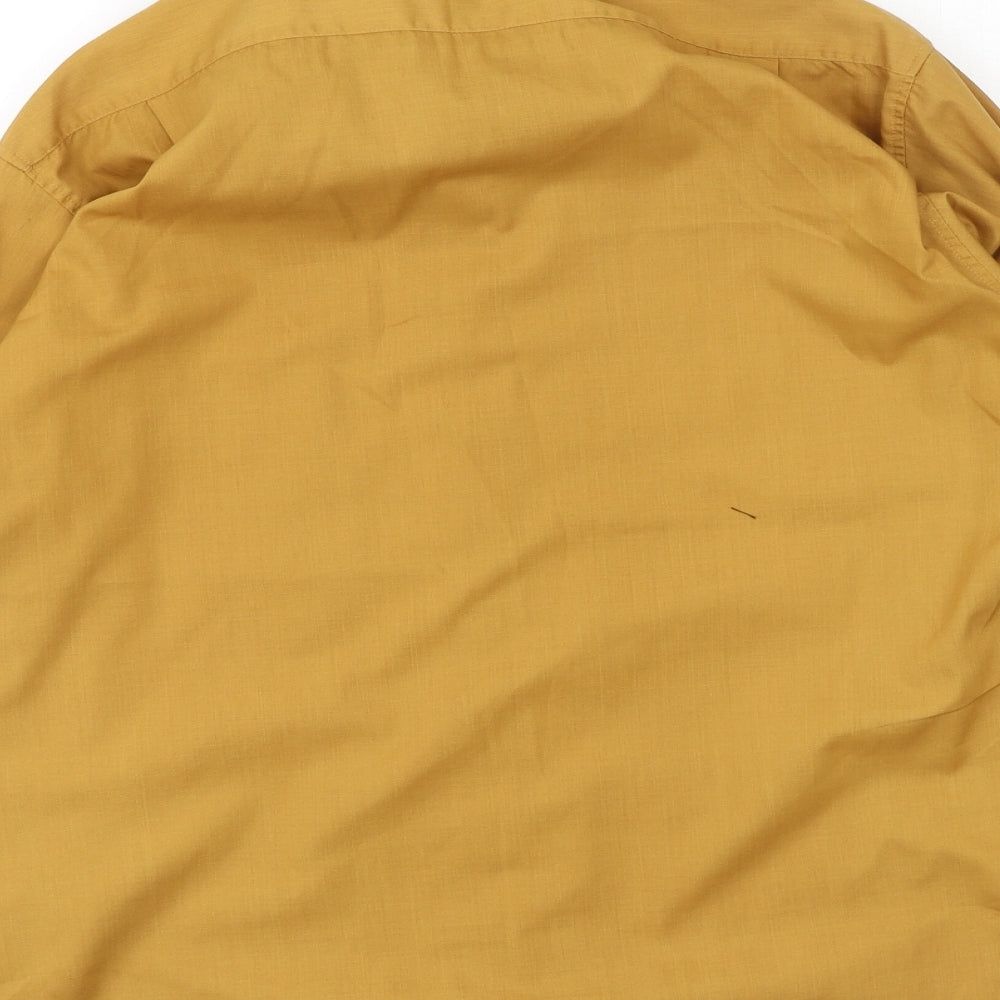 Debenhams Mens Orange  Cotton  Button-Up Size 38 Collared