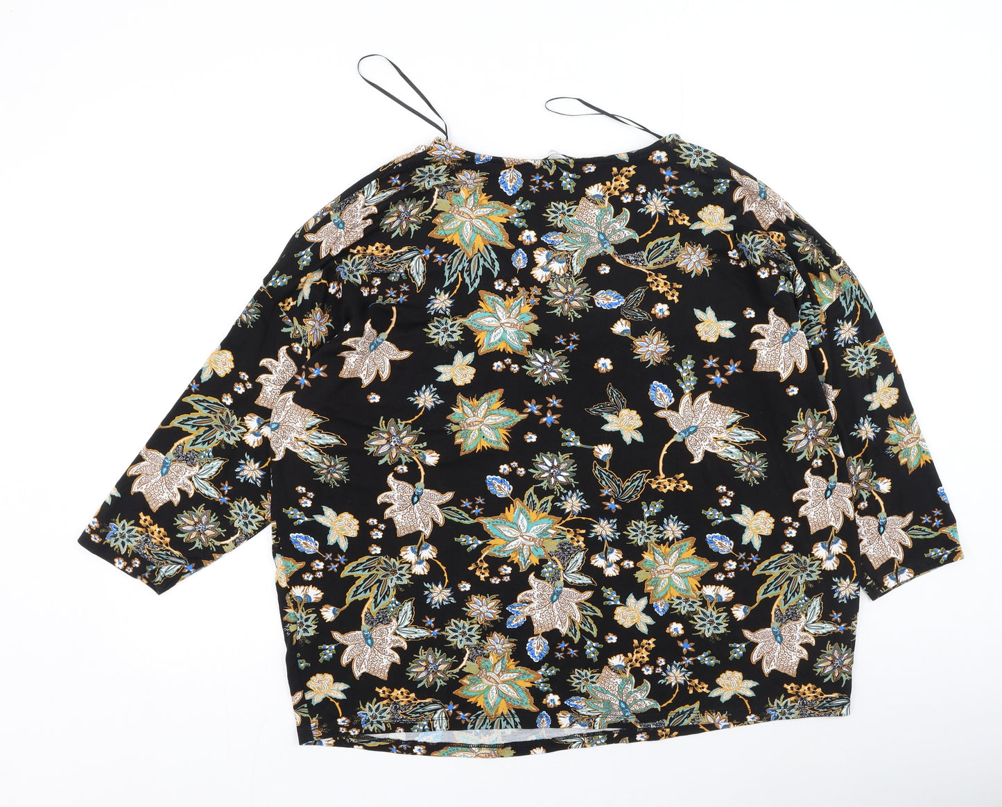 TU Womens Multicoloured Geometric Viscose Basic Blouse Size 18 Round Neck