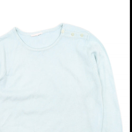 Primark  Womens Blue Round Neck  Acrylic Pullover Jumper Size 12