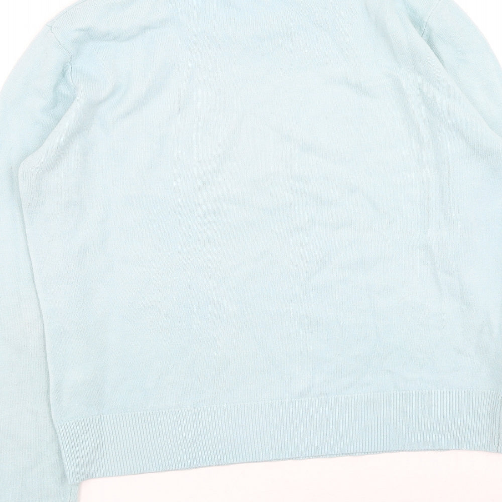 Primark  Womens Blue Round Neck  Acrylic Pullover Jumper Size 12