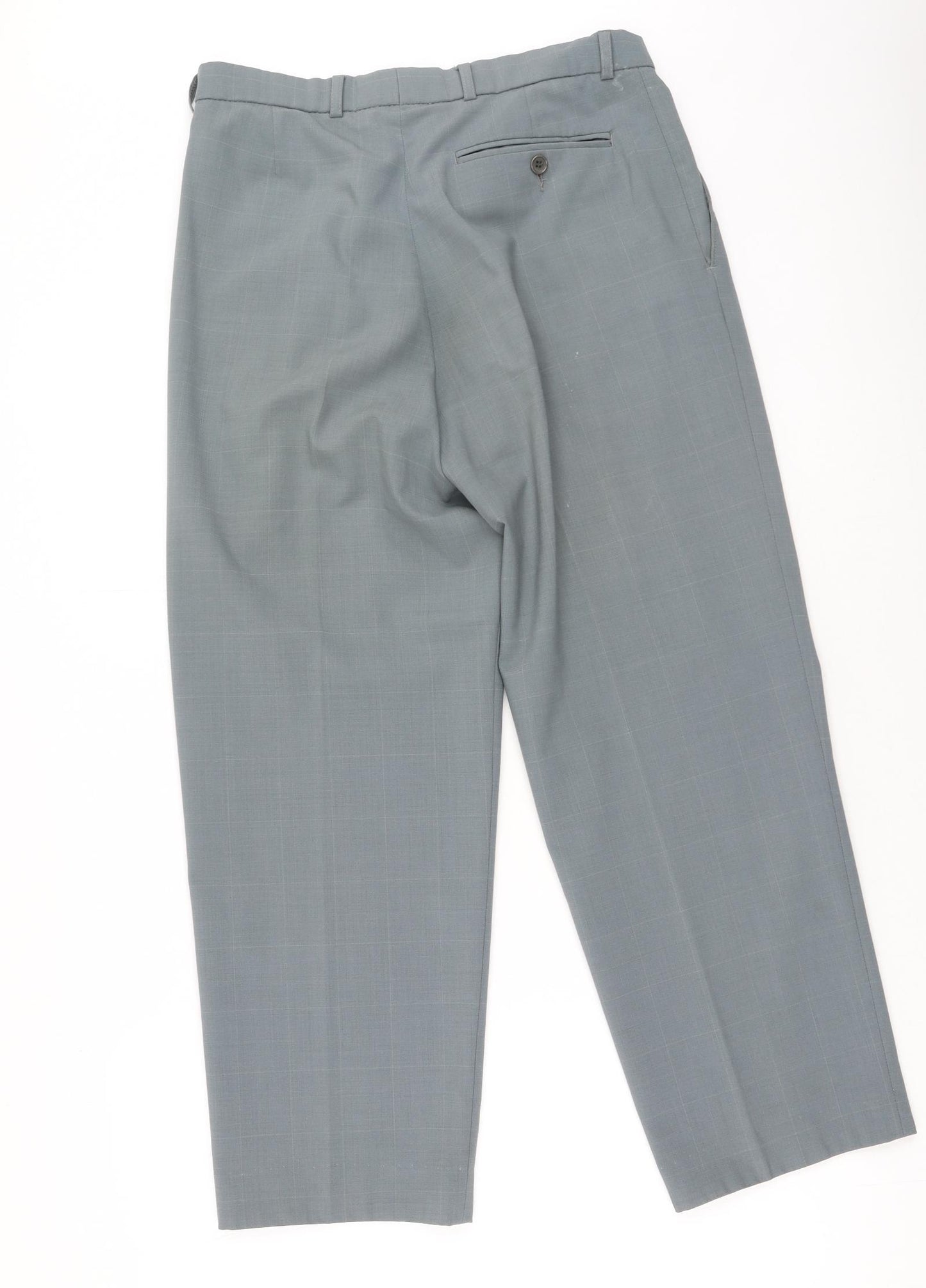 Marks and Spencer Mens Grey  Polyester Trousers  Size 30 L29 in Regular