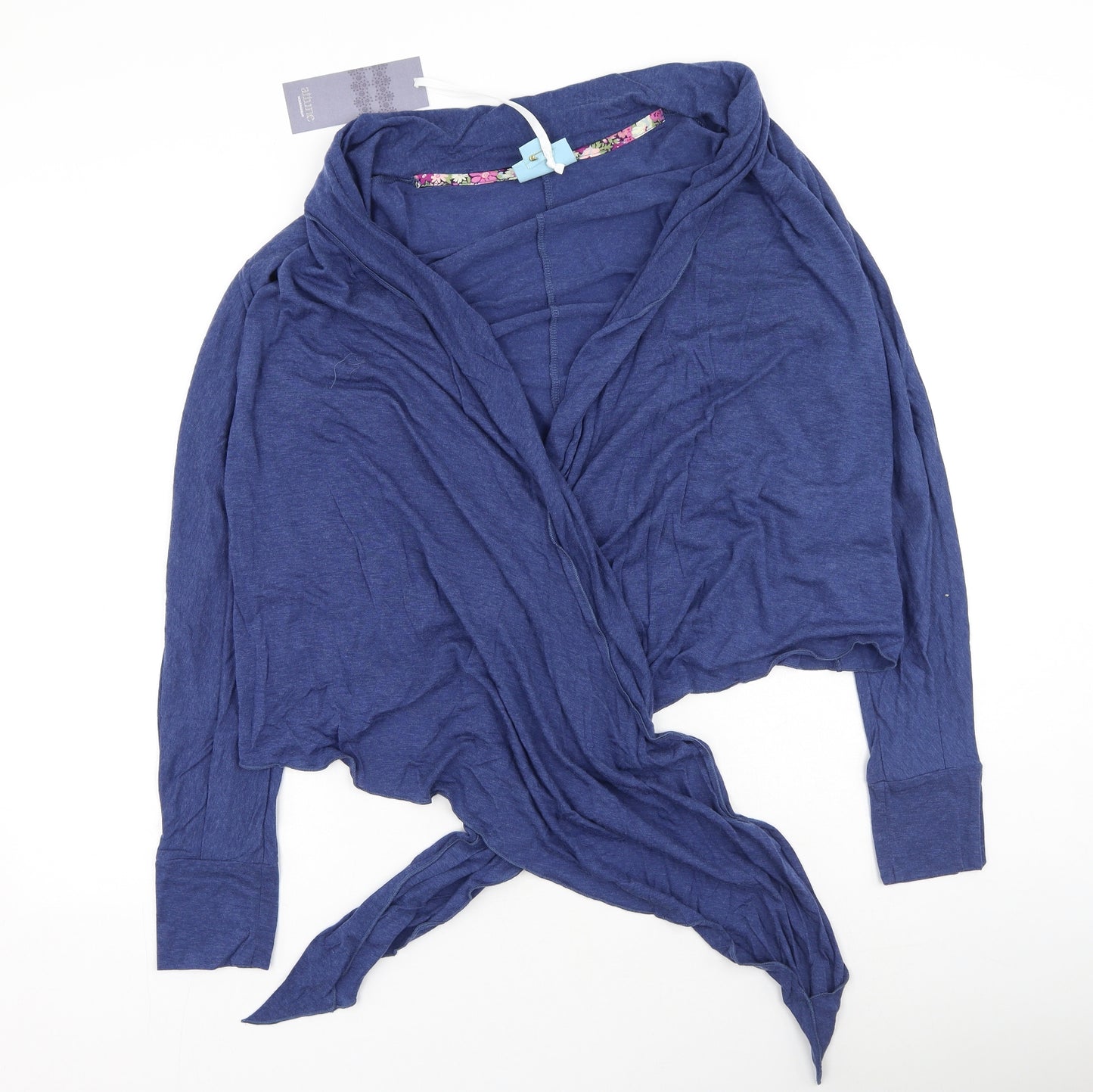 attune Womens Blue Round Neck  Lyocell Cardigan Jumper Size M