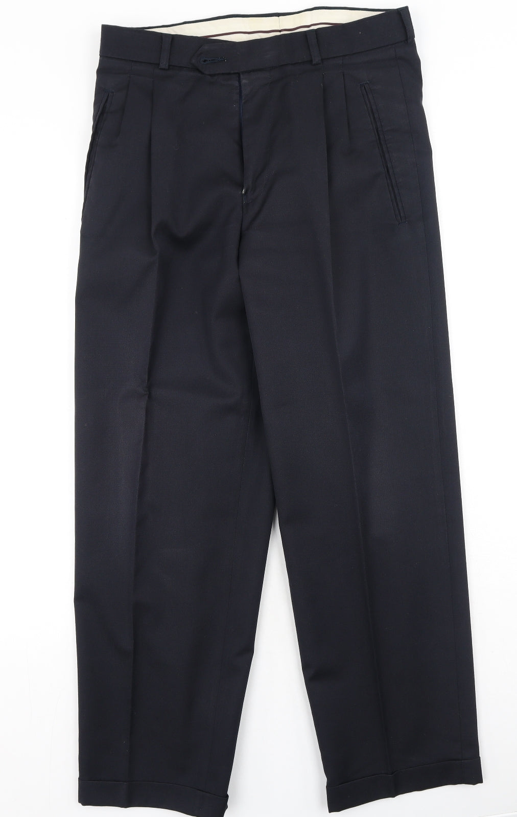 BHS Mens Black  Wool Trousers  Size 34 in L29 in Regular