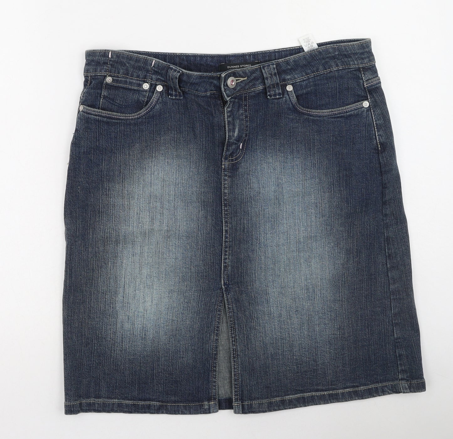 Dunnes Stores Womens Blue  Cotton Mini Skirt Size 14
