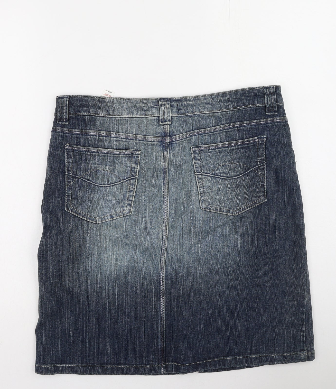 Dunnes Stores Womens Blue  Cotton Mini Skirt Size 14