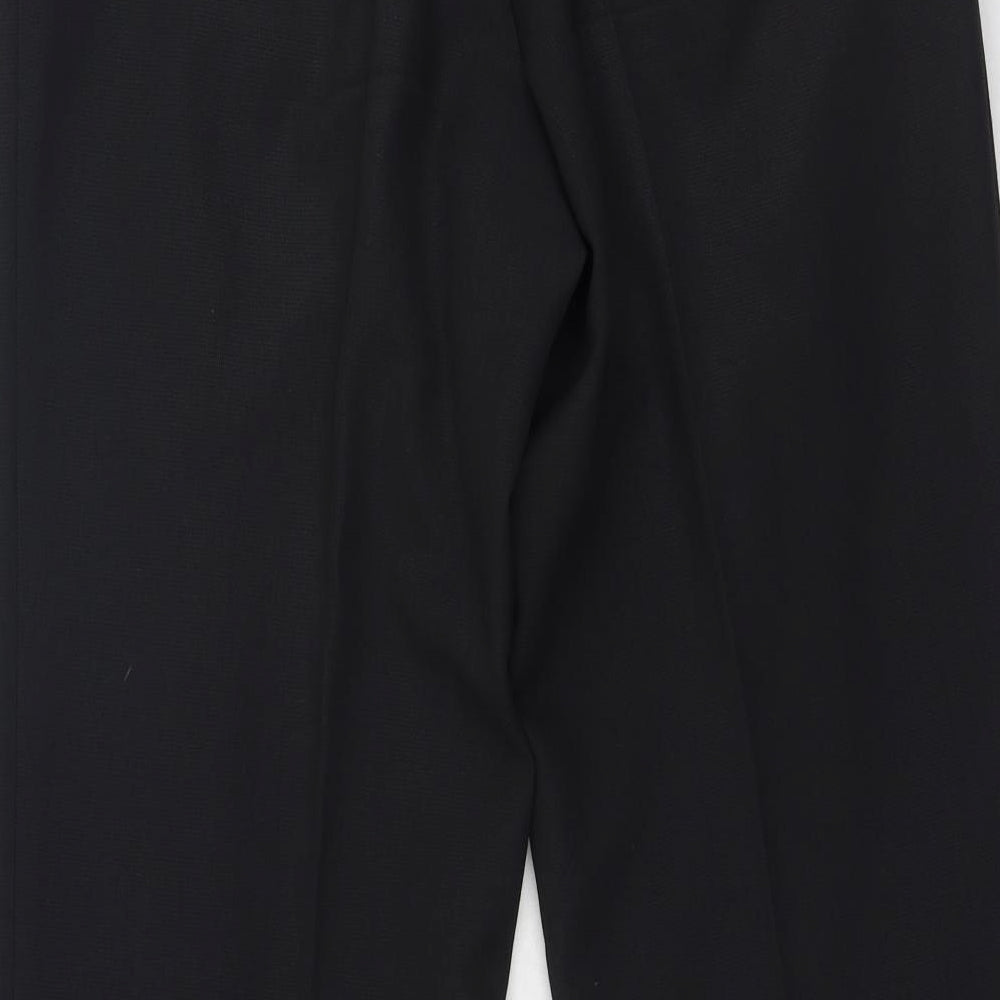 REMUS Mens Black  Polyester Trousers  Size 34 in L26 in Regular